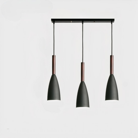 Lustre 3 suspensions réglables en hauteur - vue de face