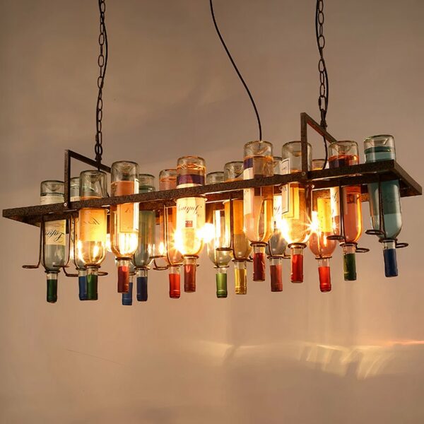 Grand Lustre En Fer Forgé À 6 Lumières Avec Feuilles Dorées Acanthe Or Classique