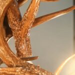 Lustre baroque suspension en forme de bois de cerf
