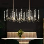 Lustre bohème en cristal nordique effet bougie