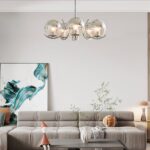 Lustre boules en verre - vue de face