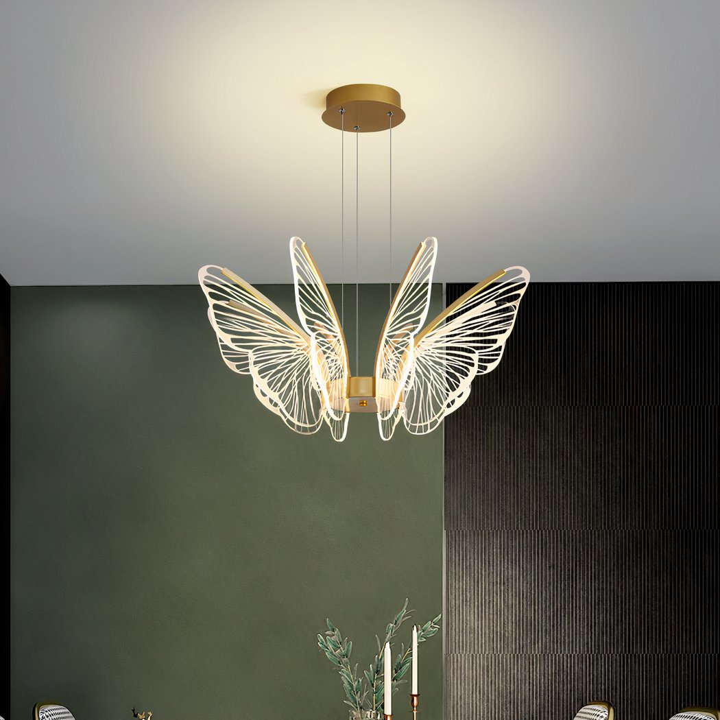 Lustre chambre au design de papillon en métal lustre chambre au design de papillon en metal 3