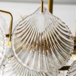 Lustre coquillage design moderne de coquille transparente