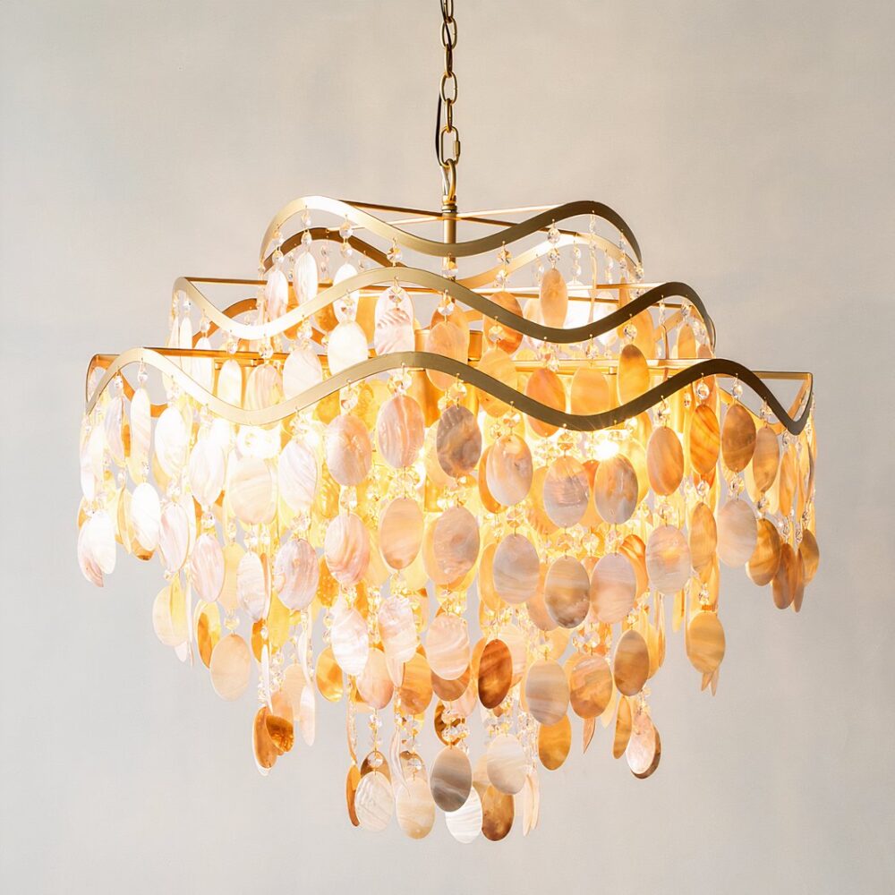 lustre coquillage LED postmoderne