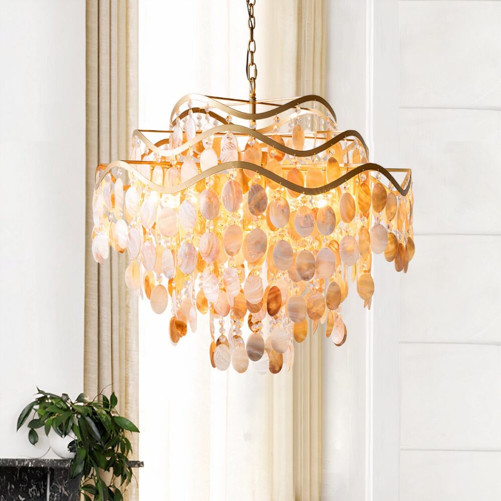 Lustre coquillage LED postmoderne
