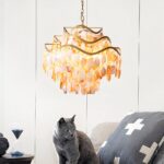 Lustre coquillage LED postmoderne - vue de face
