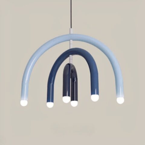 Lustre enfant LED arc-en-ciel minimaliste