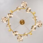 Lustre globe composé de boules de verre - vue d'ensemble
