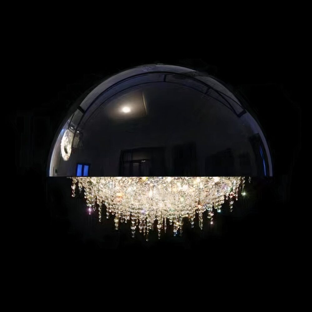Lustre globe LED suspendu flamboyant