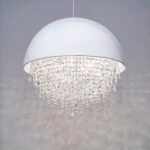 Lustre globe LED suspendu flamboyant - vue d'ensemble