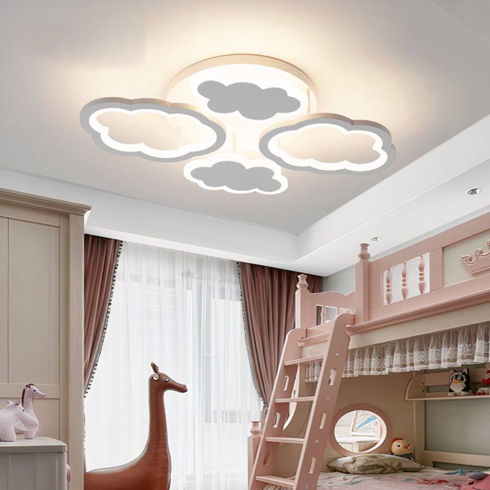 Lustre nuage blanc et moderne en aluminium