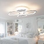 Lustre nuage blanc et moderne en aluminium - vue de face