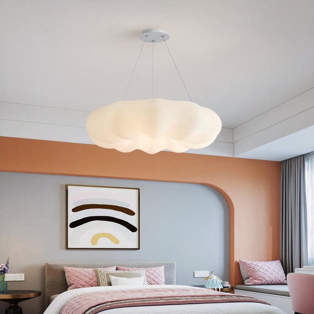 Lustre nuage blanc suspendu pour chambre
