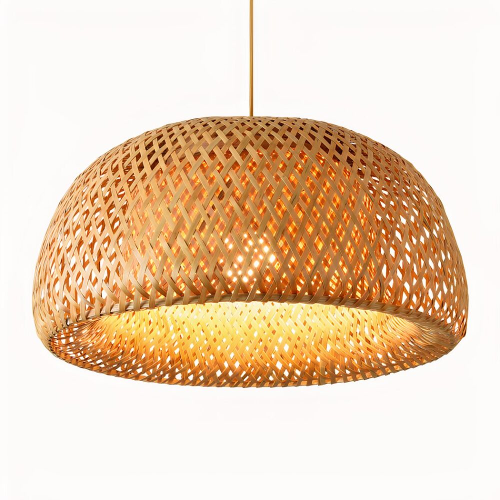 Suspension bambou rétro de style chinois Suspension bambou rétro de style chinois sur fond blanc