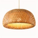 Suspension bambou rétro de style chinois sur fond blanc
