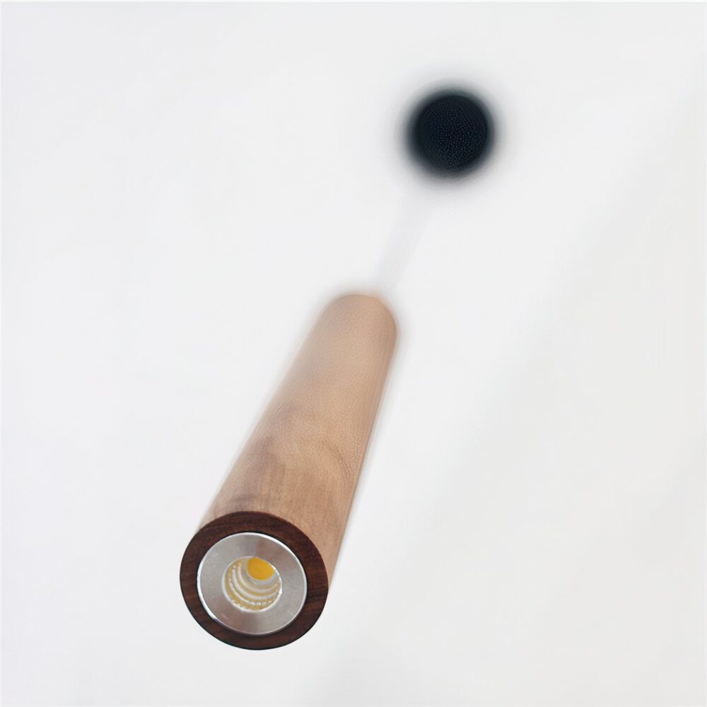 Suspension bois de noyer à design moderne - vue de face