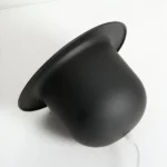 Suspension chapeau melon à LED noire moderne - vue de côté