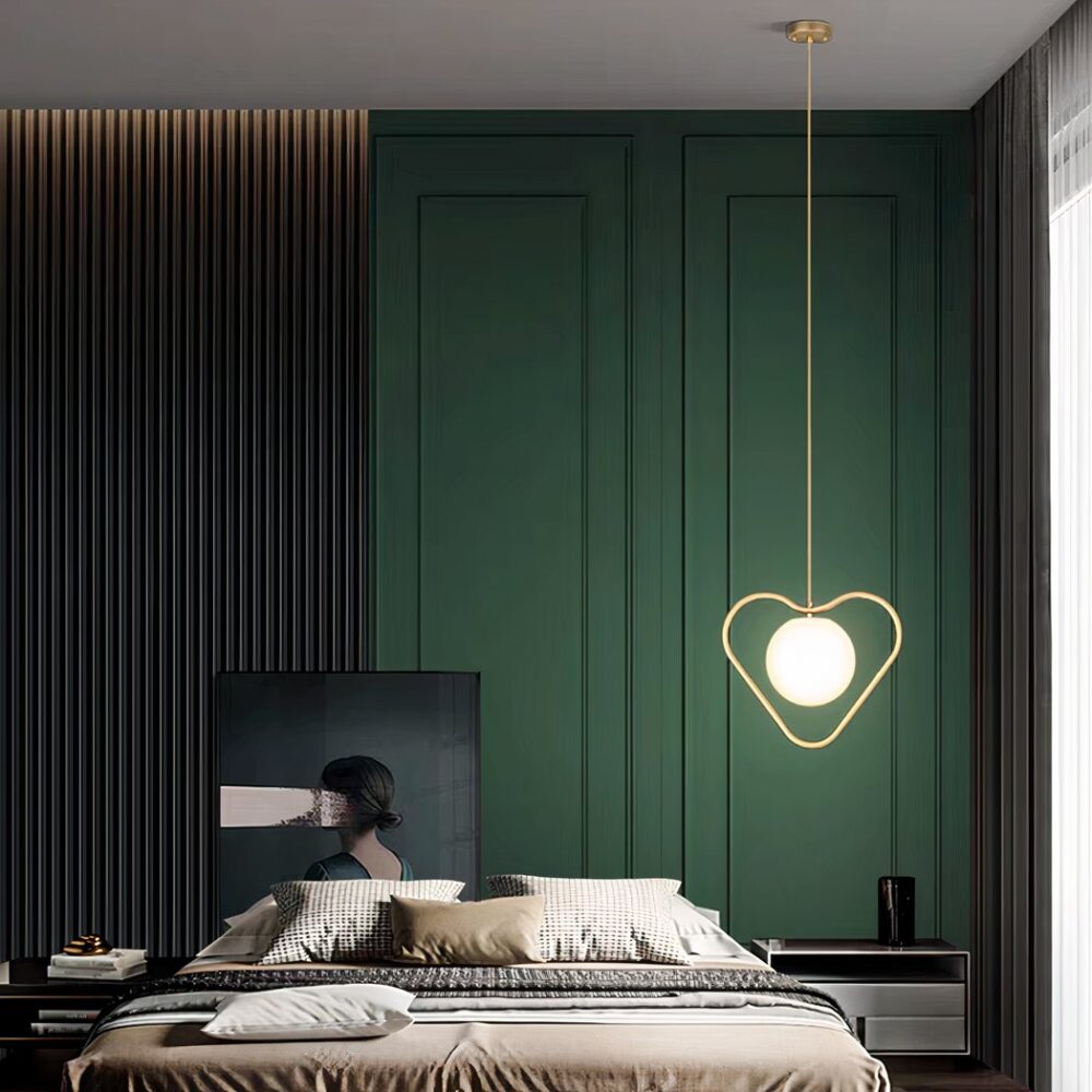 Suspension de chambre en forme de coeur design
