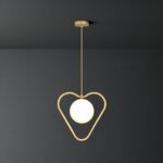 Suspension de chambre en forme de coeur design - vue de face