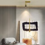 Suspension de salon moderne luxueuse noir ou or