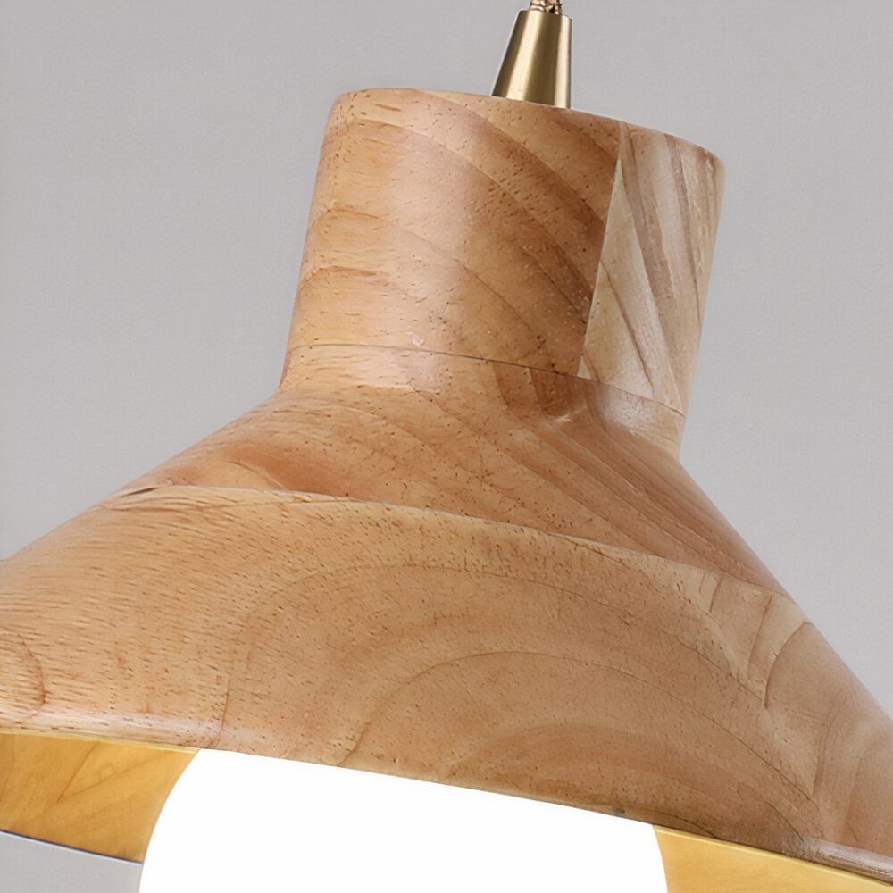 Suspension en bois style nordique - vue de face
