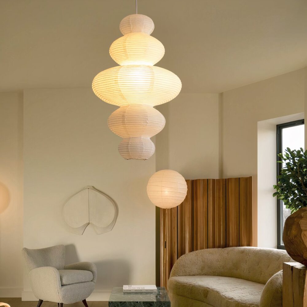Suspension en papier japonais design