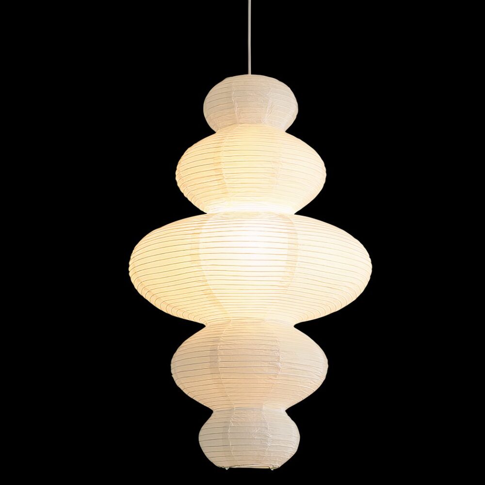 Suspension en papier japonais design - vue de face