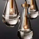 Suspension goutte d'eau en cristal luxueuse