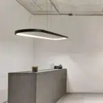 Suspension LED contemporaine ovale - vue de face