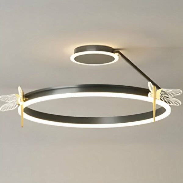 Suspension LED Libellule ronde pour plafond au design moderne