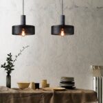 Suspension métal avec maille de style moderne - vue de face