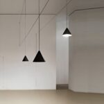 Suspension minimaliste moderne avec fil apparent décoratif - vue de face