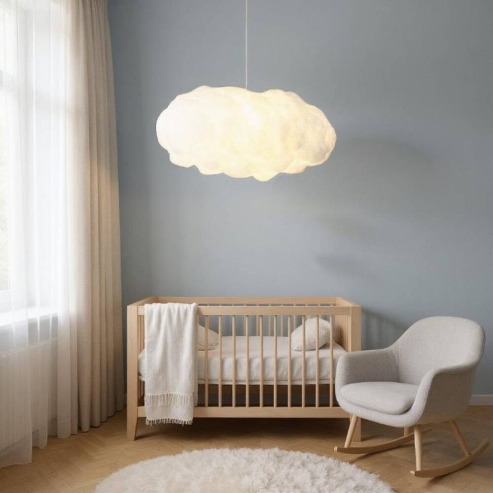 Suspension nuage blanc pour chambre d'enfant - vue d'ensemble