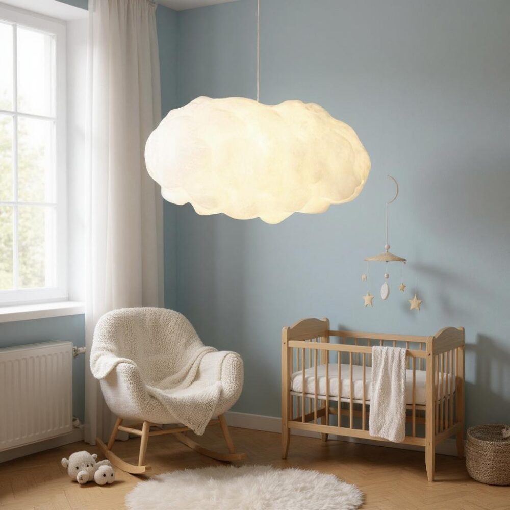Suspension nuage blanc pour chambre d'enfant - détail