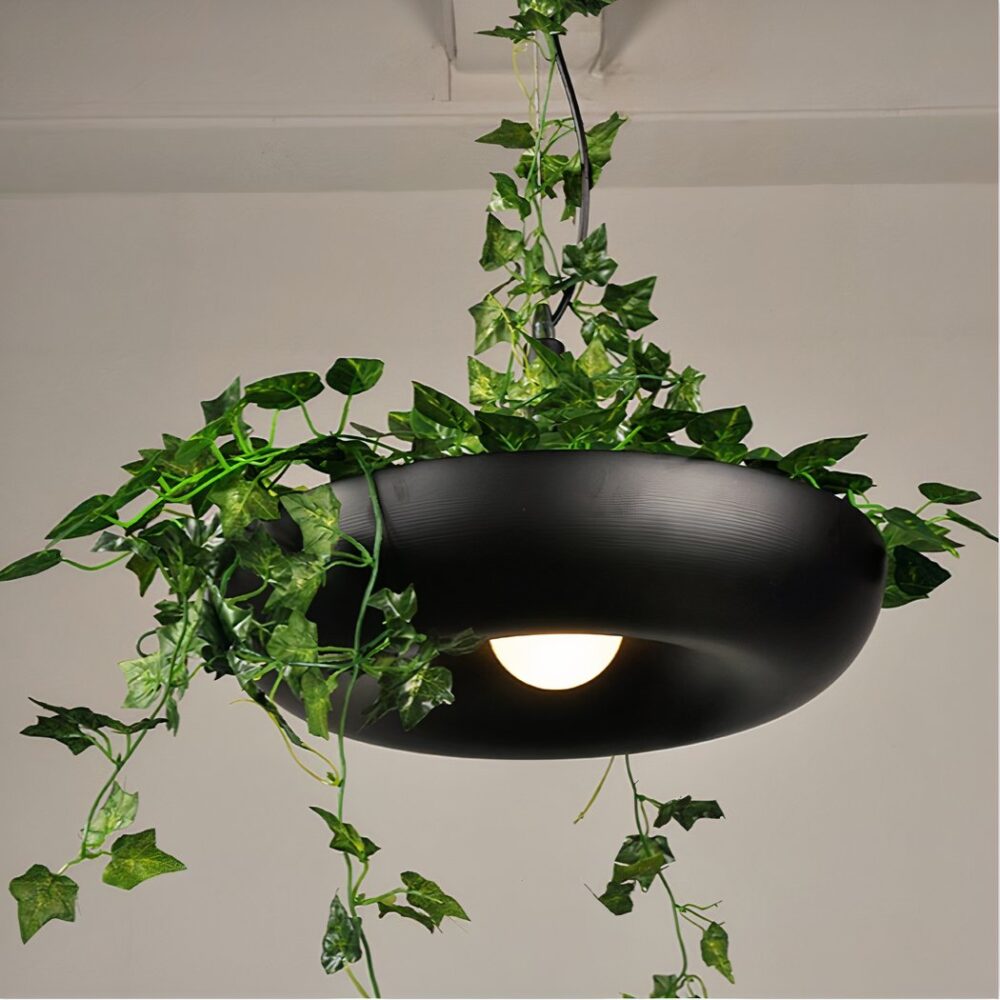 Suspension plante abat-jour