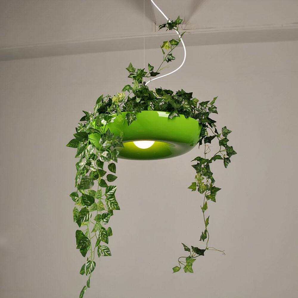 Suspension plante abat-jour - vue de face