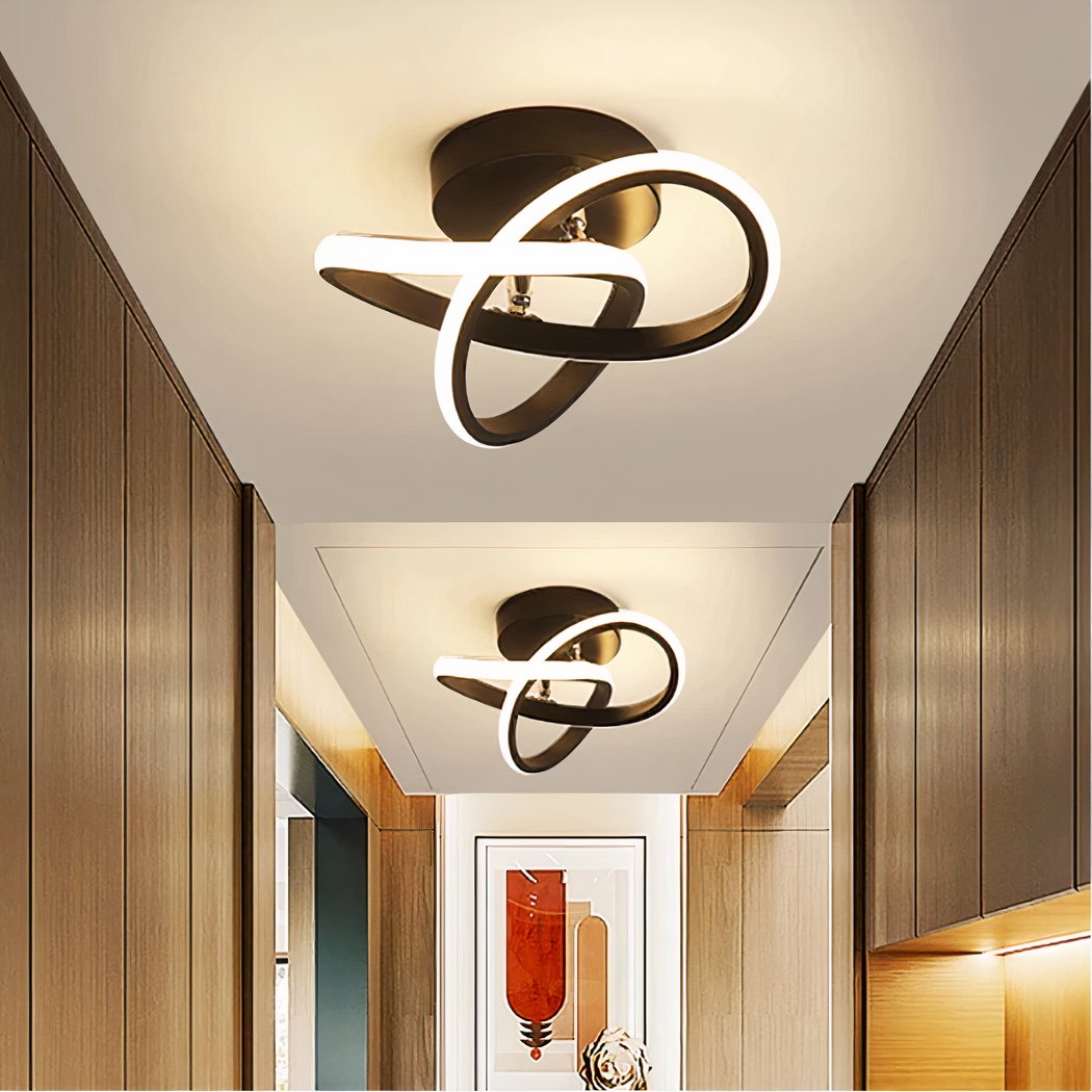 Suspension salle de bain LED noire minimaliste et moderne