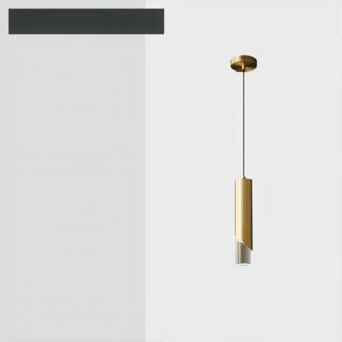 Suspension salon en tube semi-transparent nordique