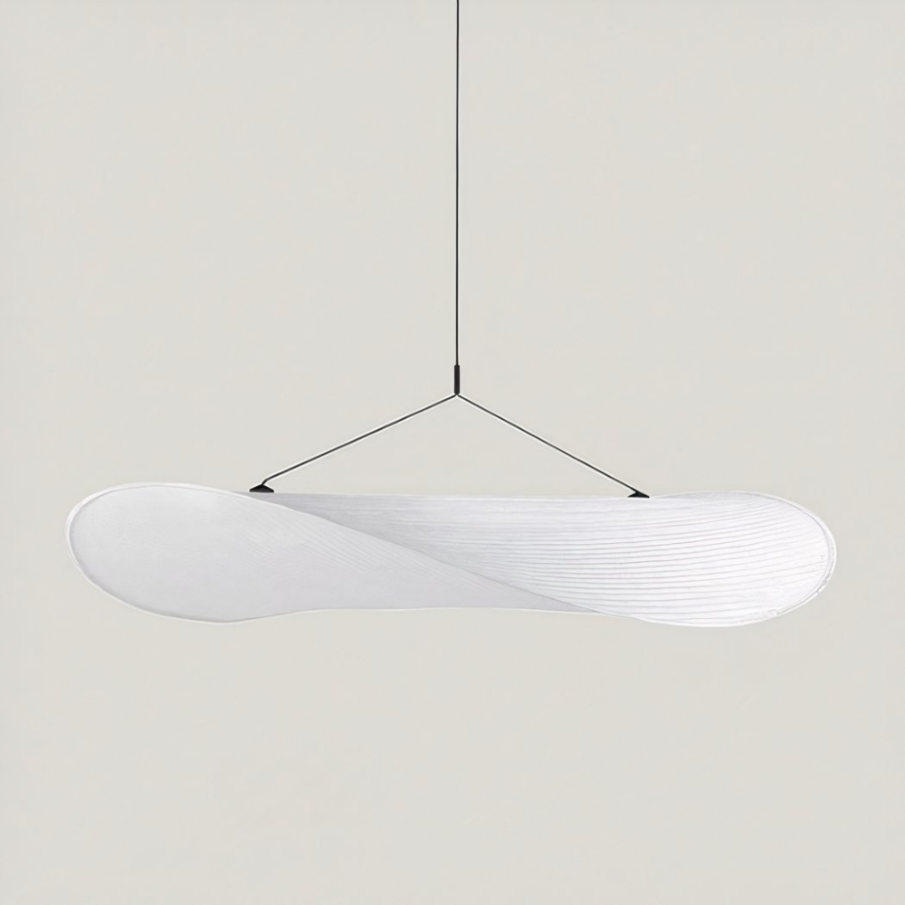 Suspension tissu moderne de style japonais sur fond gris