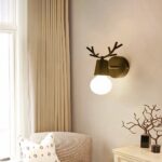 Applique murale en forme de tête de cerf en métal - ambiance éteinte