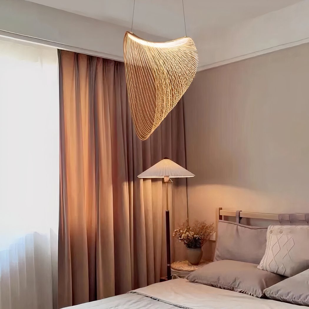 Lustre bambou LED au design créatif moderne