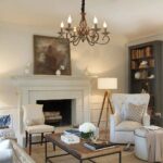 Lustre en fer style chandelier à bougies - vue d'ensemble
