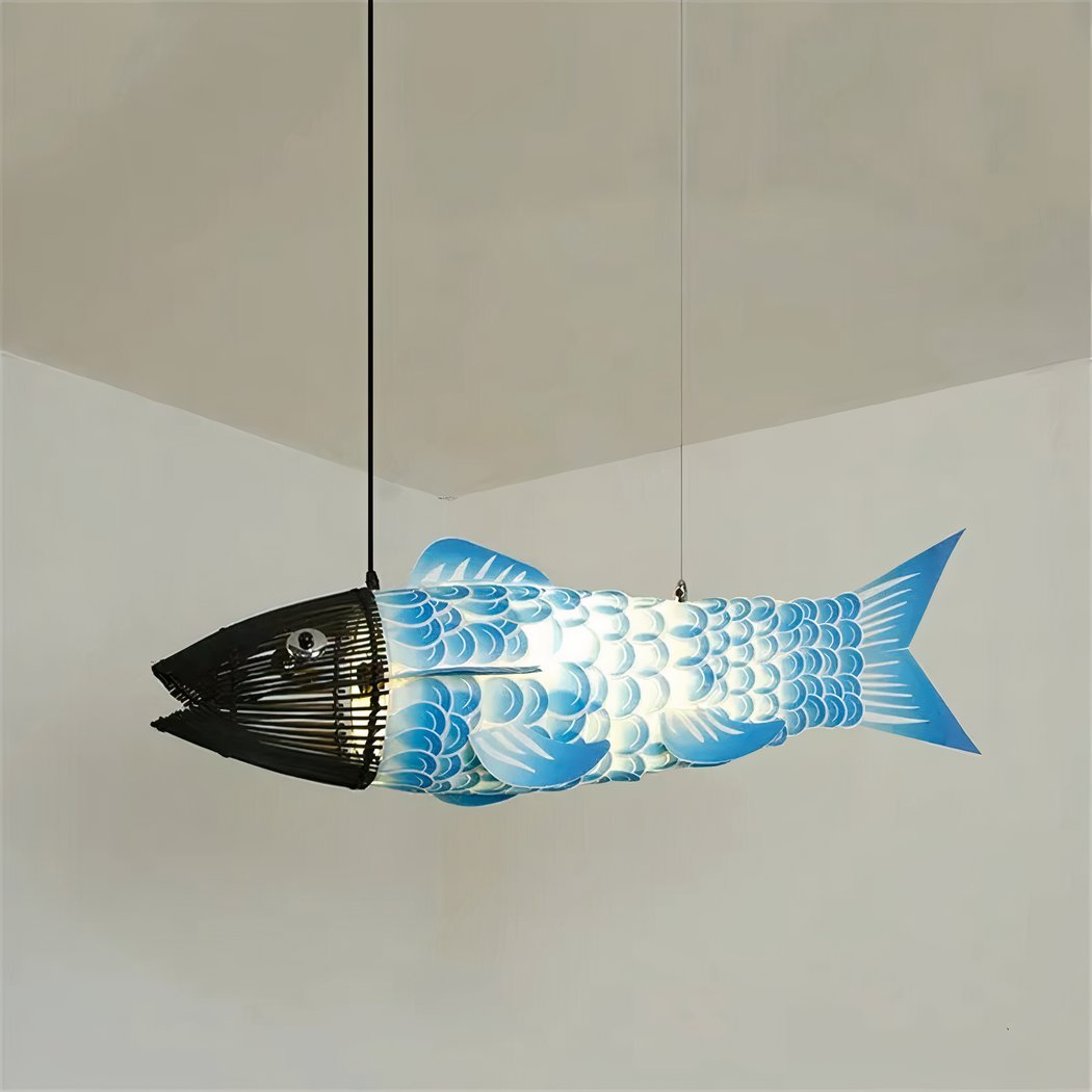 Lustre japonais LED en forme de gros poisson lustre japonais led en forme de gros poisson 3