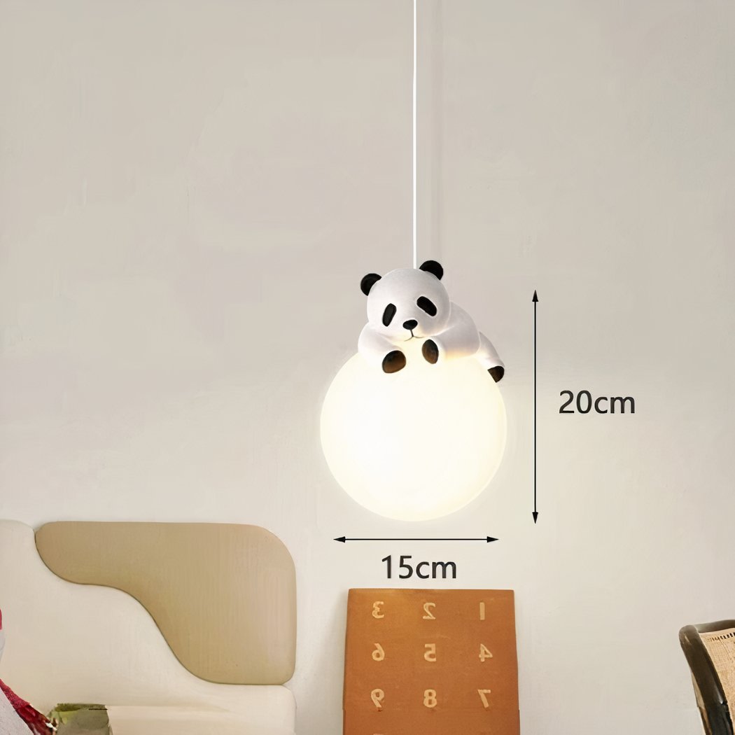 Lustre panda suspendu en résine pour chambre d'enfant lustre panda suspendu en resine pour chambre d enfant 4
