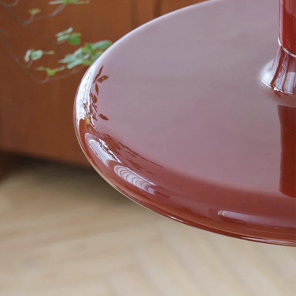 Lustre rouge post-moderne rond de style danois