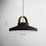 Suspension industrielle LED macaron - vue de face