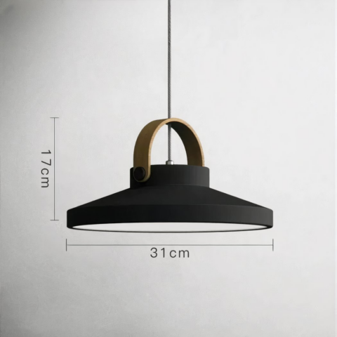 Suspension industrielle LED macaron - vue de face