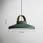 Suspension industrielle LED macaron - vue de côté