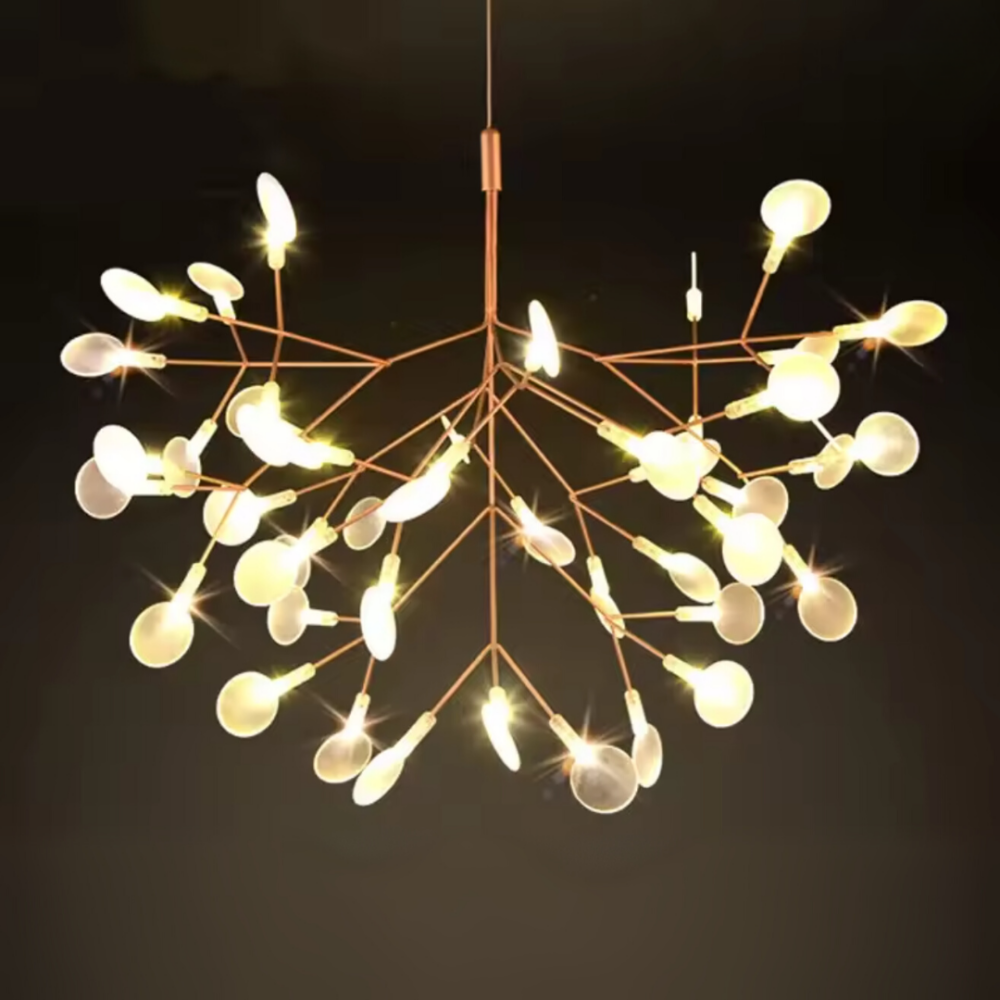 Lustre suspension moderne à LED original en forme d'arbre - zoom matière