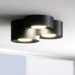 Lustre moderne LED au design minimaliste de cylindre et spot encastré